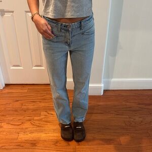 ABERCROMBIE Light Blue Women's Straight-Leg Jeans 90s straight fit size 4S